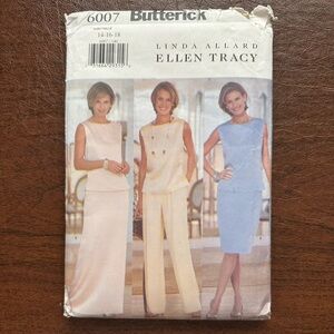 Vintage Butterick 6007 Sewing Pattern — Ellen Tracy, Size 14-16-18 uncut